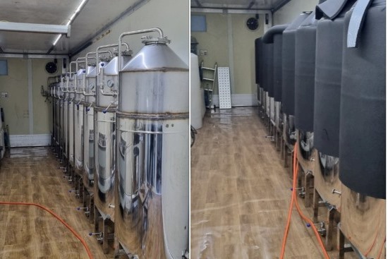 Теплоізоляція ємностей на пивоварному заводі